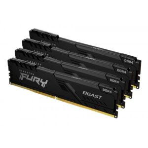 Kingston Technology FURY Beast 128GB 3200MT/s DDR4 CL16 DIMM [Kit da 4] Black (Kingston FURY Beast - 128GB: 4x32GB -)