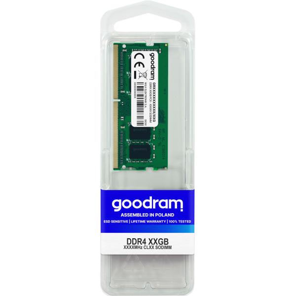 Goodram GR3200S464L22/32G memoria 32 GB 1 x 32 GB DDR4 3200 MHz (GOODRAM 32GB 3200MHz CL22 SODIMM)