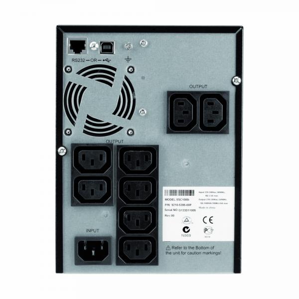Eaton 5SC1000IBS gruppo di continuità [UPS] A linea interattiva 1 kVA 700 W 8 presa[e] AC (Eaton 5SC 1000i - UPS - AC 220/230/240 V - 700 Watt - 1000 VA - 1-phase - 9 Ah - RS-232, USB - output connectors: 8 - black)