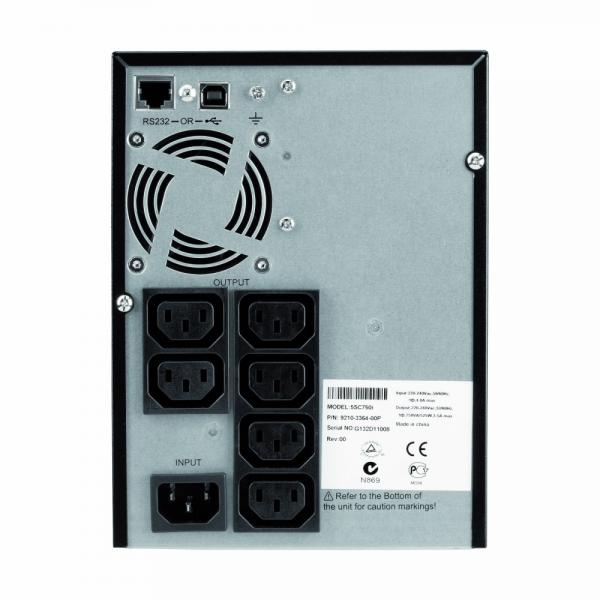 Eaton 5SC750IBS gruppo di continuità [UPS] A linea interattiva 0,75 kVA 525 W 6 presa[e] AC (Eaton 5SC 750i - UPS - AC 220/230/240 V - 525 Watt - 750 VA - 1-phase - 7 Ah - RS-232, USB - output connectors: 6 - black)