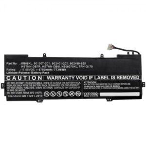 CoreParts MBXHP-BA0245 ricambio per laptop Batteria (Laptop Battery for HP 79.00Wh - Li-Pol 11.55V 6840mAh Black - 77.96Wh Li-Pol 11.55V 6750mAh Black for HP Notebook, Laptop Spectre x360 15 - Warranty: 12M)