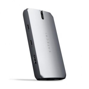 Satechi ST-UCMBAM replicatore di porte e docking station per laptop USB 2.0 Type-C Nero, Argento (Satechi USB-C On-the-Go Multiport Adap)