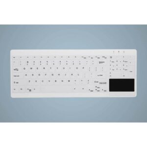 Active Key MedicalKey AK-C7412 - Keyboard - disinfectable hygiene keyboard - with touchpad - USB - QWERTY - UK - white - Versione UK
