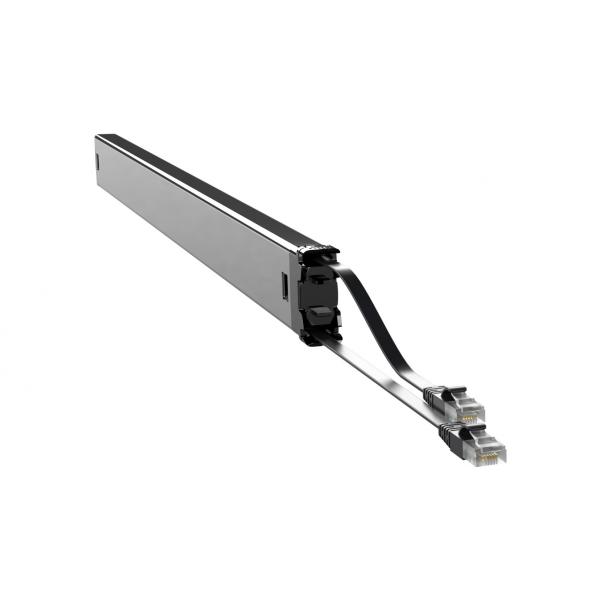 PATCHBOX C60STPXC6AX31K cavo di rete Nero 2,5 m Cat6a U/FTP [STP] (PATCHBOX PLUS+ CAT.6A STP CASSETTE,BLACK LR 1,8M + 0,7M)