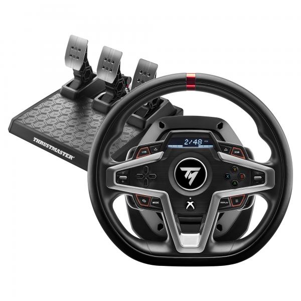 Thrustmaster 4460182 periferica di gioco Nero USB Sterzo + Pedali Analogico/Digitale PC, Xbox One, Xbox One S, Xbox One X, Xbox Series S, Xbox Series X (ThrustMaster T248 - rat og pedals?t -)