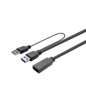 Vivolink PROUSB3AAF10C cavo USB USB 3.2 Gen 1 [3.1 Gen 1] 10 m USB A Nero (PRO USB 3.0 ACTIVE CABLE A - MALE - A FEMALE - Warranty: 144M)