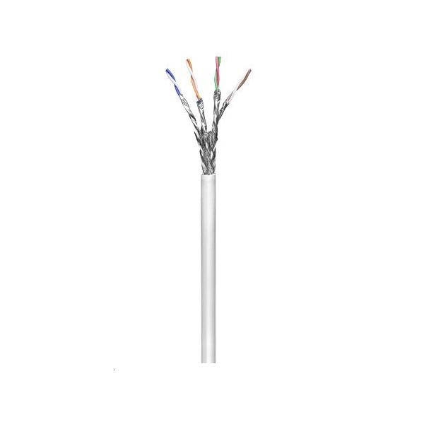 Microconnect KAB017-100 cavo di rete Bianco 100 m Cat6 S/FTP [S-STP] (S/FTP CAT6 100m White, PVC - Solid, AWG 23/1, CCA - Non-terminated data-/install. cable for proccessing and installation with LSA - Warranty: 300M)