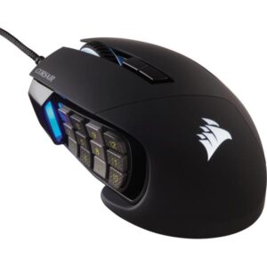 Corsair Scimitar RGB Elite mouse Gaming Mano destra USB tipo A Ottico 18000 DPI (Mouse USB Scimitar RGB Elite Optical Black)