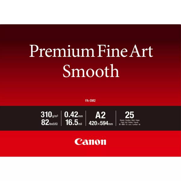 Canon FA-SM2 A2 Bianco Liscio (FA-SM2 A2 25 PREMIUM FINEART - SMOOTH A2 25 SHEETS)