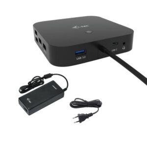 i-tec USB-C HDMI DP Docking Station with Power Delivery 100 W + Universal Charger 100 W (I-TEC USB-C HDMI DP DOCK PD100W - 2X LCD DOCK + CHARGER-C112W)