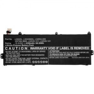 CoreParts MBXHP-BA0243 ricambio per laptop Batteria (Laptop Battery for HP 66.99Wh - Li-Pol 15.4V 4350mAh Black - 66.99Wh Li-Pol 15.4V 4350mAh Black for HP Notebook, Laptop Pavilion - Warranty: 12M)