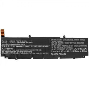CoreParts MBXDE-BA0244 ricambio per laptop Batteria (Laptop Battery for Dell - 91.20Wh Li-Polymer 11.4V - 8000mAh for Dell Precisi 91.20Wh Li-Polymer 11.4V 8000mAh for DELL Precision - Warranty: 12M)