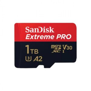 SanDisk Extreme PRO 1 TB MicroSDXC UHS-I Classe 10 (SanDisk Extreme Pro - Flash memory card [microSDXC to SD adapter included] - 1 TB - A2 / Video Class V30 / UHS-I U3 / Class10 - microSDXC UHS-I)