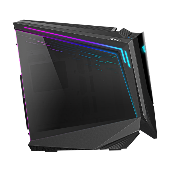 GIGABYTE AORUS C700 GLASS Case per PC – Full Tower, supporta fino a E-ATX e radiatori da 420 mm, 5 ventole da 120 mm preinstallate, USB 3.1 Tipo-C, RGB Fusion (AORUS C700 GLASS FULL TOWER CASE BLACK)