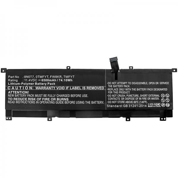 CoreParts MBXDE-BA0183 ricambio per laptop Batteria (Laptop Battery for Dell - 68.40Wh Li-ion 11.4V 6000mAh - 68WH Li-ion 11.4V 6Ah, DELL, 5530 2-in-1, XPS 15 2-in-1, XPS 15 9575 - Warranty: 12M)