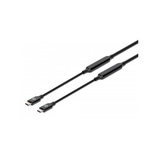 Manhattan 355964 cavo USB USB 3.2 Gen 2 [3.1 Gen 2] 3 m USB C Nero (USB-C CABLE 3M MALE/MALE- - 10GBPS 3A BLACK POLYBAG)