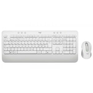 Logitech 920-011038 tastiera Mouse incluso Ufficio Bluetooth QWERTY Nordic Bianco (Logitech Signature MK650)