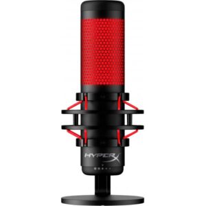HyperX QuadCast Rosso Microfono per PC (HyperX QuadCast - Microphone - USB - red & black - for Victus by HP Laptop 15, 16, Laptop 14, 15, 17, Pavilion x360 Laptop, Pro 290 G9)