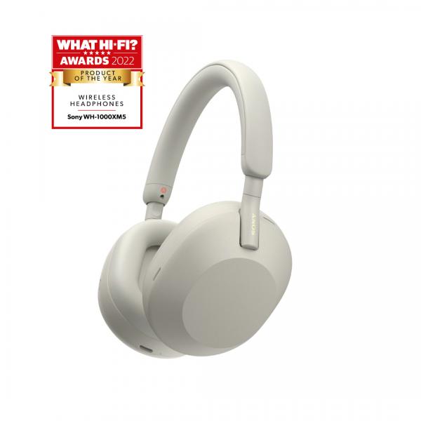 Sony WH-1000XM5 Cuffie wireless con Noise Cancelling, durata della batteria di 30 ore, Bluetooth, ottimizzate per Alexa e Google Assistant, IOS e Android con microfono integrato, Grigio (Sony WH-1000XM5 - hovedtelefoner)