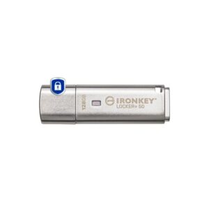 Kingston Technology IronKey 128GB IKLP50 AES USB, w/256bit Encryption (128GB USB 3.2 IRONKEY LOCKER+50 - AES USB W/256BIT ENCRYPTION)
