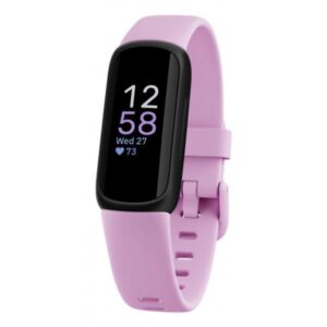Fitbit Inspire 3 AMOLED Tracciatore di attività da braccio Nero, Lillà (Fitbit Inspire 3 Black/Lilac Bliss Akt)