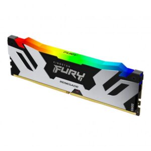 Kingston Technology FURY 16GB 6400MT/s DDR5 CL32 DIMM Renegade RGB (Kingston Fury Renegade RGB 16GB, DDR5, 6400MHz, CL32, 1.4V, ECC, XMP 3.0, PMIC, DIMM Memory, Black/Silver)