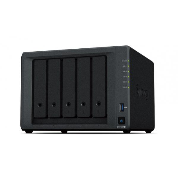 Synology DiskStation DS1522+ NAS Tower AMD Embedded R-Series SoC R1600 8 GB DDR4 80 TB HDD DiskStation Manager Nero (Synology DS1522+/80TB[5X16TB SYN])