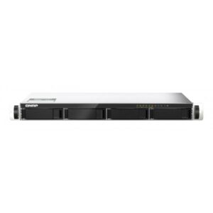 QNAP TS-435XeU NAS Rack [1U] Marvell CN9131 4 GB DDR4 16 TB HDD QNAP QTS Nero, Grigio (QNAP TS-435XEU-4G 16TB [WD RED PLUS] 4-bay 1U short-depth 12 NAS; Marvell Octeon TX2 CN9130 / CN9131 64-bit quad-core 2.2 GHz; 4GB DDR4 SODIMM RAM [1 slot; up to 32GB]; 4 x 2.5/3.5 SATA 6Gbps HDD bay; 2 x M.2 2280 NVMe PCIe Gen3 x1 SSD slots; 2 x 10GbE SFP+; 2 x 2.5GbE; USB 3.2 Gen1 + USB 2.0 ports [3Years warranty])