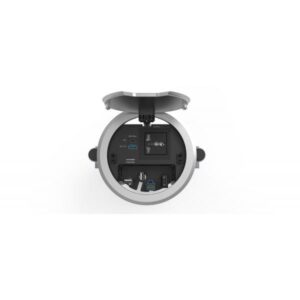 Kramer Electronics RTBUS-28XL Universale Nero, Argento AC Ricarica rapida Interno (RTBUS-28XL[B] - Round Table Connection Bus for Power SocketsUSB Charging and Cable Pass–Throughs Silver)
