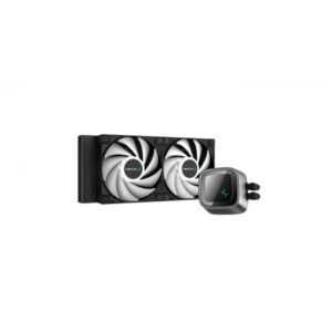 DeepCool LS520 Processore Raffreddatore di liquidi tutto in uno 12 cm Nero 1 pz (DeepCool LS520 Premium AiO Liquid CPU Cooler, Universal Socket, 240mm Radiator, PWM 2250RPM Cooling Fans, Addressable RGB LED Lighting, Fully Customizable Infinity Mirror Cap Design, Black Version)