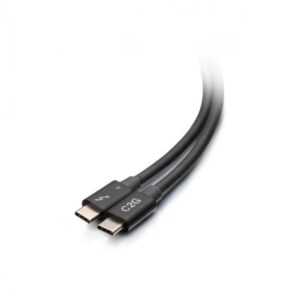 C2G Cavo attivo Thunderbolt™ 4 di tipo USB-C®, 2 m [40 Gbps] (C2G 6ft Thunderbolt 4 USB C Active Cable - USB C to USB C - 40Gbps - M/M - Thunderbolt cable - 24 pin USB-C [M] to 24 pin USB-C [M] - USB 3.2 / DisplayPort 2.1 / Thunderbolt 4 - 30 V - 1.83 m - 4K60Hz [4096 x 2160] support, USB Power Delivery [100W], 8K60Hz support, Ethernet support - black)