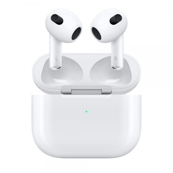 Apple AirPods [terza generazione] con custodia di ricarica Lightning (Apple AirPods 3rd Gen. with Lightning Charging Case [2022] white)