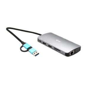 i-tec USB 3.0 USB-C/Thunderbolt 3x Display Metal Nano Dock with LAN + Power Delivery 100 W (USB-C/Thunderbolt 3x Display)