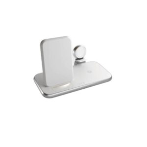 ZENS ZEDC15W/00 Caricabatterie per dispositivi mobili Cuffie, Telefono cellulare, Orologio Bianco AC, USB Carica wireless Ricarica rapida Interno (Zens Aluminium Series 4 in 1 tr?dl?s o)