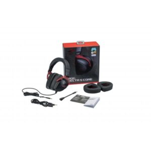ASUS ROG Delta S Core Auricolare Cablato A Padiglione Gaming Nero (Asus ROG DELTA S Core Gaming Headset, Hi-Res, 3.5mm Jack, Boom Mic, Lightweight, PS5 Compatible)
