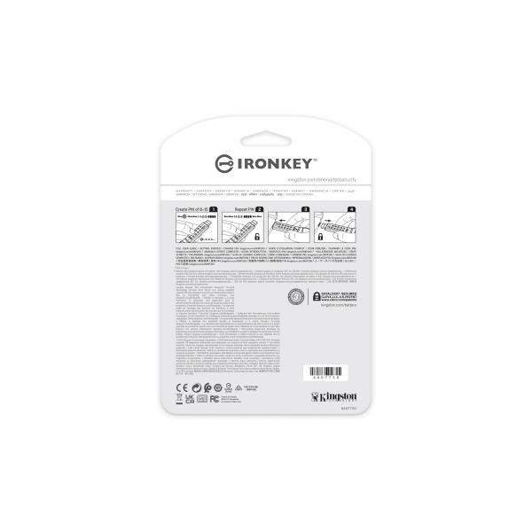 Kingston Technology IronKey Keypad 200 da 64 GB, FIPS 140-3 livello 3 [in fase di approvazione] crittografata AES-256 (64GB IRONKEY KEYPAD 200 AES-256 - ENCRYP FIPS 140-3 LVL 3[PENDING])