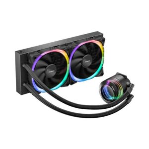 Antec VORTEX 240 ARGB Processore Raffreddatore di liquidi tutto in uno Nero (ANTEC Vortex 240 ARGB AiO Liquid CPU Cooler, Universal Socket, 240mm Radiator, PWM 2000RPM Fusion ARGB Cooling Fans, Addressable RGB LED Lighting with Suspended Spiral Pump Head Design)
