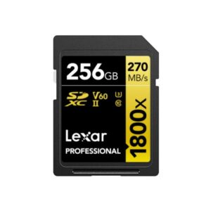Lexar LSD1800256G-BNNNG memoria flash 256 GB SDXC Classe 10 (256GB Lexar Professional 1800x SDHC UHS-II Card)