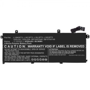 CoreParts MBXLE-BA0257 ricambio per laptop Batteria (Laptop Battery for Lenovo - 48.96Wh Li-Pol 11.52V 4250mAh - Black 48.96Wh Li-Pol 11.52V 4250mAh Black for Lenovo Notebook, Laptop ThinkPad - Warranty: 12M)