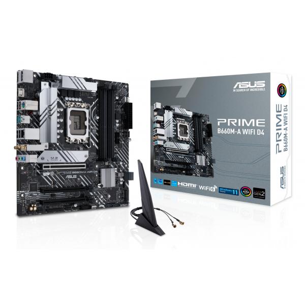 ASUS PRIME B660M-A WIFI D4 Intel B660 LGA 1700 micro ATX (ASUS PRIME B660M-A WIFI D4 - bundkort)