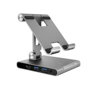 j5create JTS224-N Supporto multiangolare con docking station per iPad Pro® (MULTI-ANGLE STAND WITH DOCKING - STATION FOR IPAD PRO SPACE GREY)