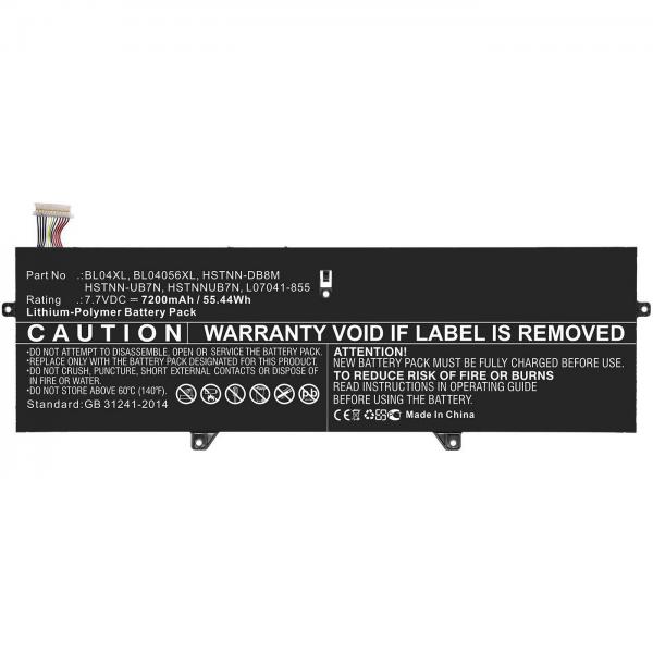 CoreParts MBXHP-BA0269 ricambio per laptop Batteria (Laptop Battery for HP 52.36Wh - 4Cell Li-ion 7.7V 6800mAh - Black 52Wh 4Cell Li-ion 7.7V 6800mAh Black, for EliteBook x360 1040 G5 - Warranty: 12M)