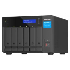 QNAP TVS-h674 NAS Tower Intel® Core™ i5 i5-12400 32 GB DDR4 60 TB HDD QuTS hero Nero (QNAP TVS-h674-i5-32G 60TB [WD RED PLUS] 6-bay QuTS hero NAS; Intel [2Years warranty])