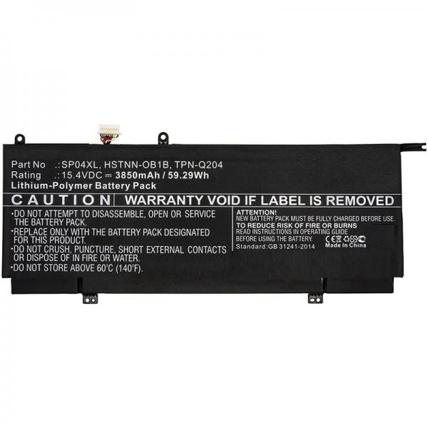 CoreParts MBXHP-BA0262 ricambio per laptop Batteria (Laptop Battery for HP 59.29Wh - Li-Pol 15.4V 3850mAh Black - 59.29Wh Li-Pol 15.4V 3850mAh Black for HP Notebook, Laptop pectre X360 - Warranty: 12M)