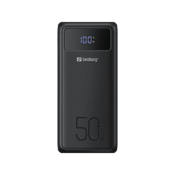 Sandberg 420-75 batteria portatile Ioni di Litio 50000 mAh Nero (Powerbank USB-C PD 130W 50000 - Warranty: 60M)