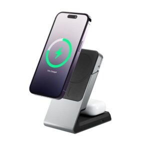 ALOGIC MSCDD Caricabatterie per dispositivi mobili Auricolare, Smartphone Nero USB Carica wireless Ricarica rapida Interno (ALOGIC MagSafe Charger with Desktop Do)