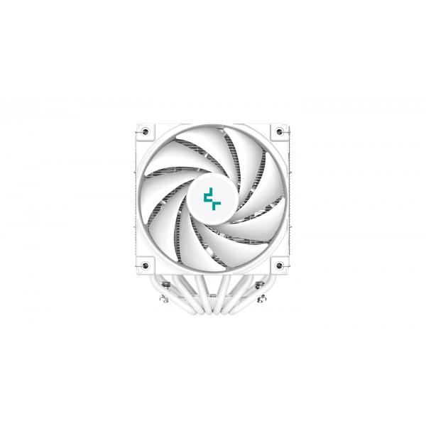 DeepCool AK620 WH Processore Raffreddatore d'aria 12 cm Bianco 1 pz (DeepCool AK620 WH Fan CPU Cooler, Universal Socket, Dual Powerful 120mm FDB PWM White Fans, 1850RPM, 6 Heat Pipes, 260W Heat Dissipation Power, Unique Matrix Fin Design, White Edition,)