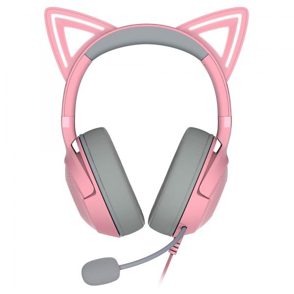 Razer Kraken Kitty V2 - Quartz ed. Cuffia Cablata a padiglione Rosa (RAZER KRAKEN KITTY V2 HEADSET QUARTZ)