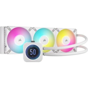 Corsair CW-9060077-WW sistema di raffreddamento per computer Processore Raffreddatore di liquidi tutto in uno 12 cm Bianco 1 pz (CPC Corsair iCUE H150i ELITE LCD XT Wh)