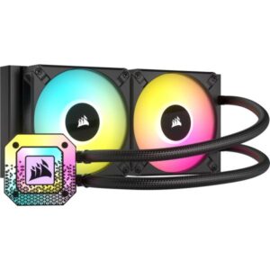 Corsair CW-9060068-WW sistema di raffreddamento per computer Processore Raffreddatore di liquidi tutto in uno 12 cm Nero 1 pz (ICUE H100I ELITE CAPELLIX 240MM BLCK)